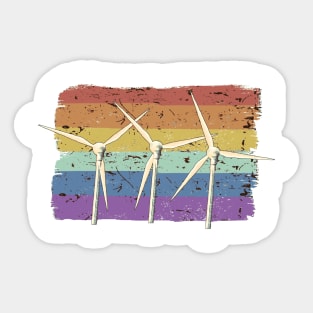 Pinwheels with rainbow colors (2) Sticker